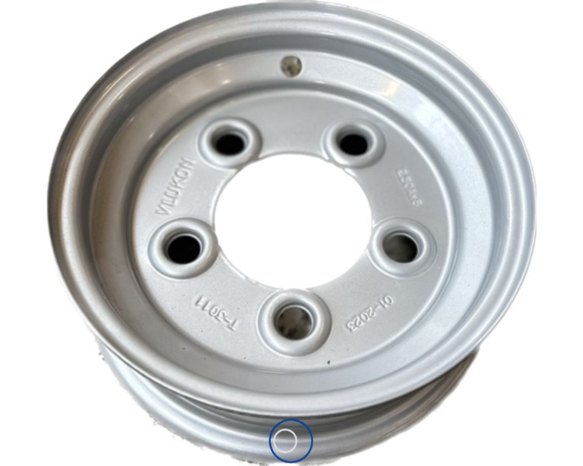 Fælg 2.50Ax8 5/M15/80/115 Sølv